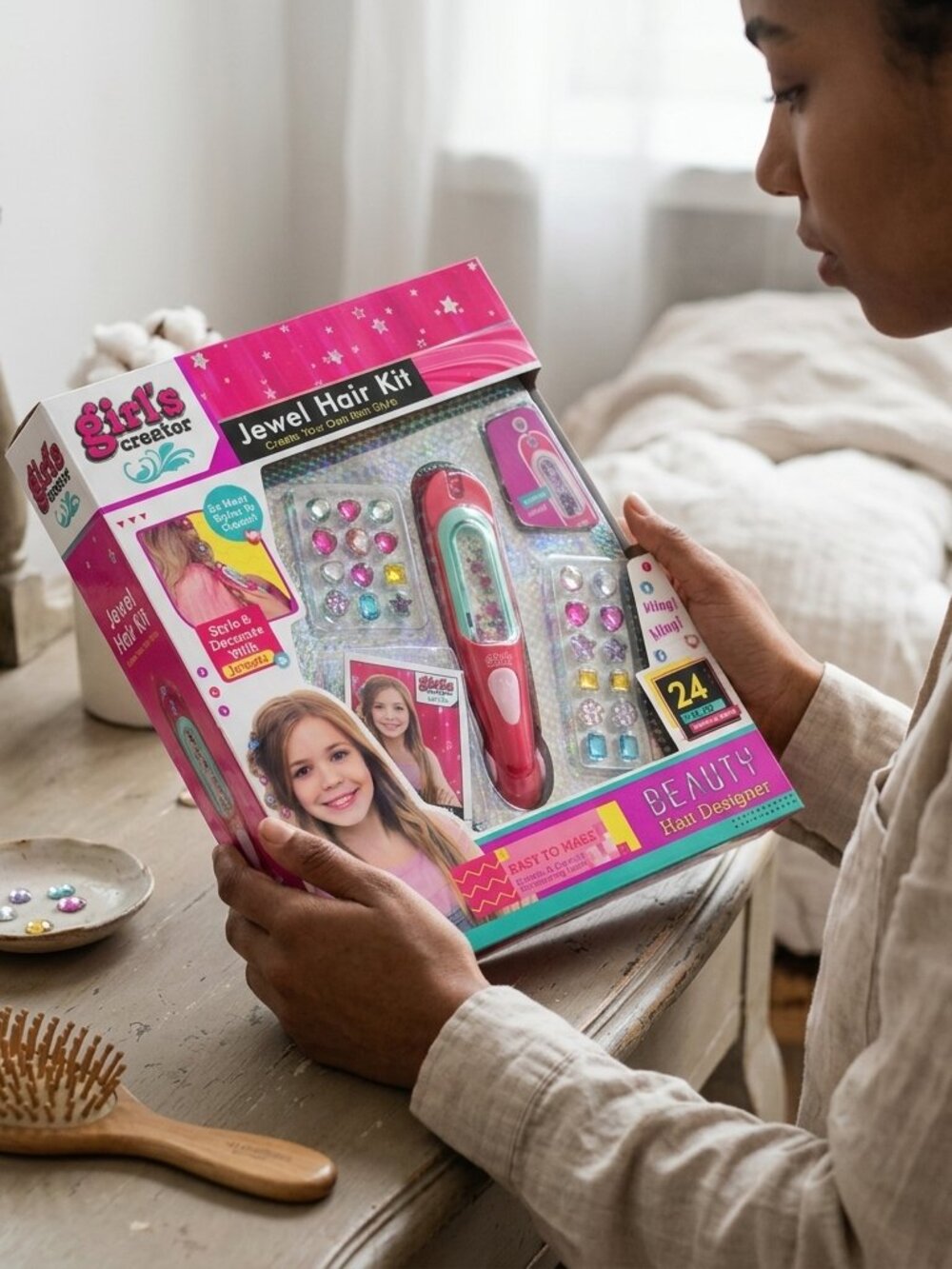 Kids' Jewel Hair Creator Kit – Sparkle & Style Hair Bedazzler
